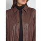 Lysse - Connie Patent Foil Vegan Suede Shacket