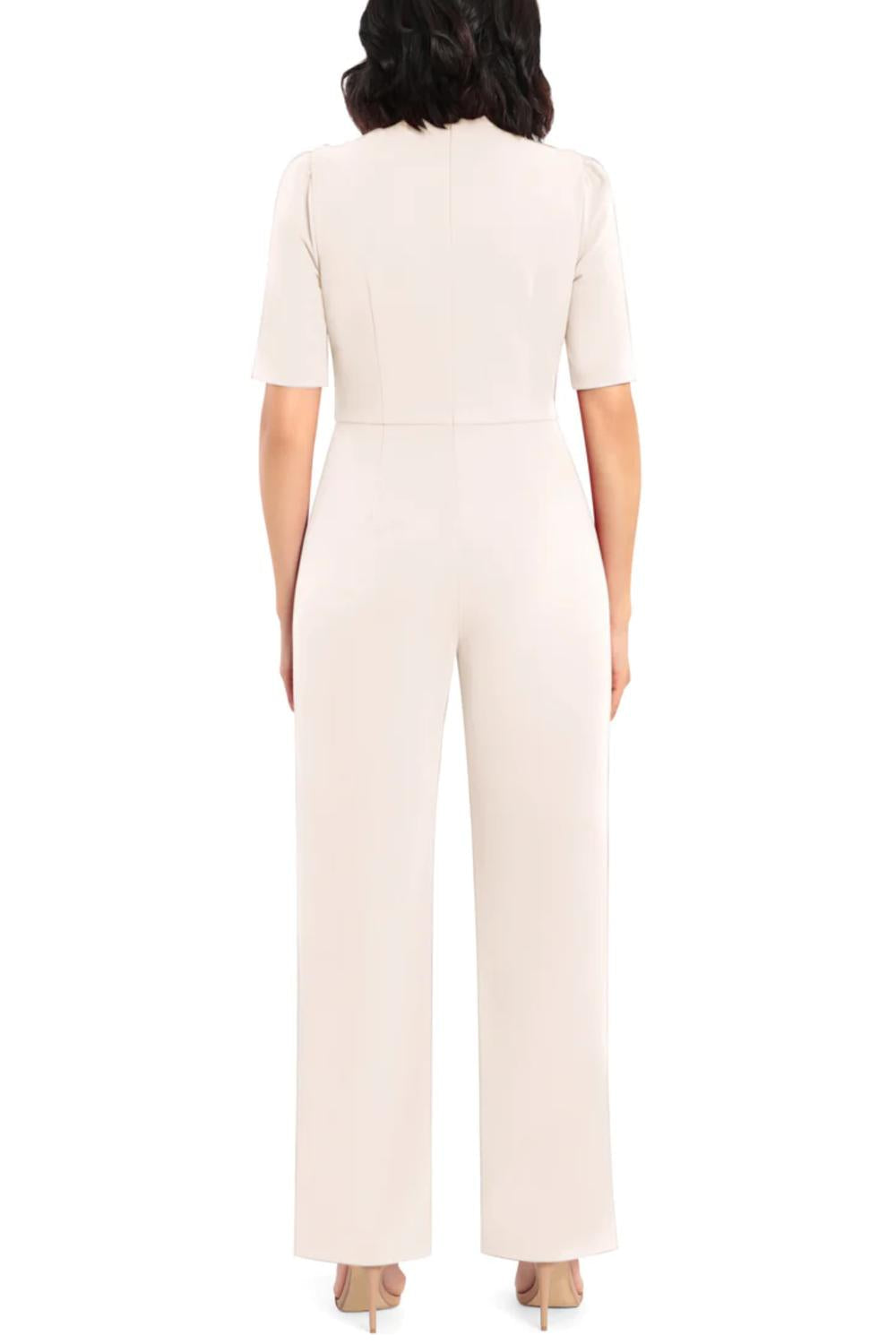 Donna Morgan - Short Sleeve Mock Neck Jumpsuit