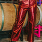 Buddylove - Travolta High-Rise Metallic Pants