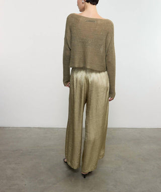 Enza Costa - TEXTURED SATIN PALAZZO PANT