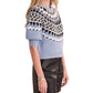 525 America - Alora Puff Sleeve Fair Isle Top