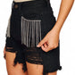 Buddylove - Elvis Crystal Fringe Denim Shorts