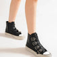 Trendsi - Women's Multi-buckle Straps Studded Sneakers