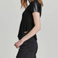 Another Love - Elodie Mixed Media Short Sleeve Top