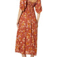 Billabong - True Romance Puff Sleeves Midi Dress