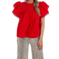 Easel - Golden Hour Poplin Top