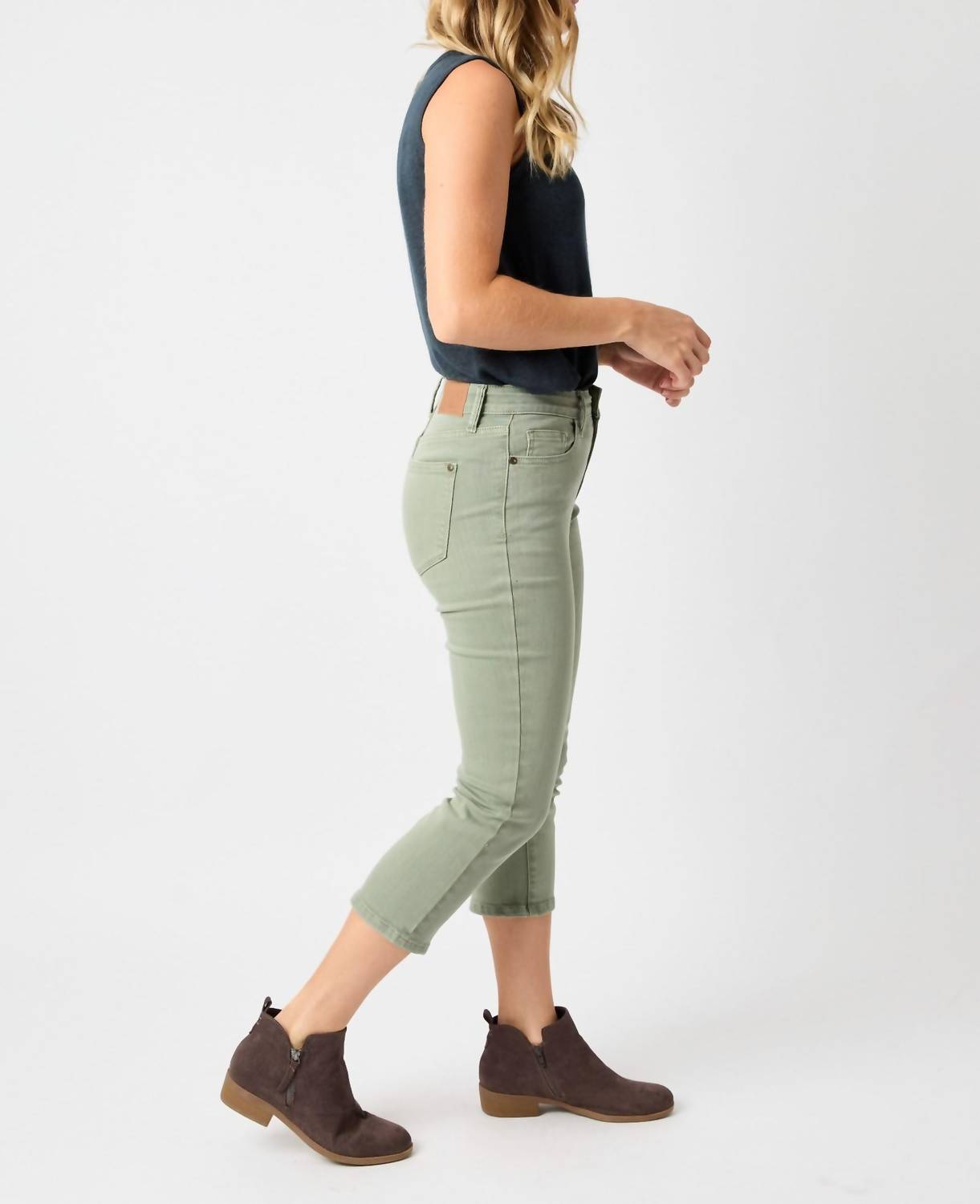 Judy Blue - Mid Rise Garmet Dyed Denim Jeans