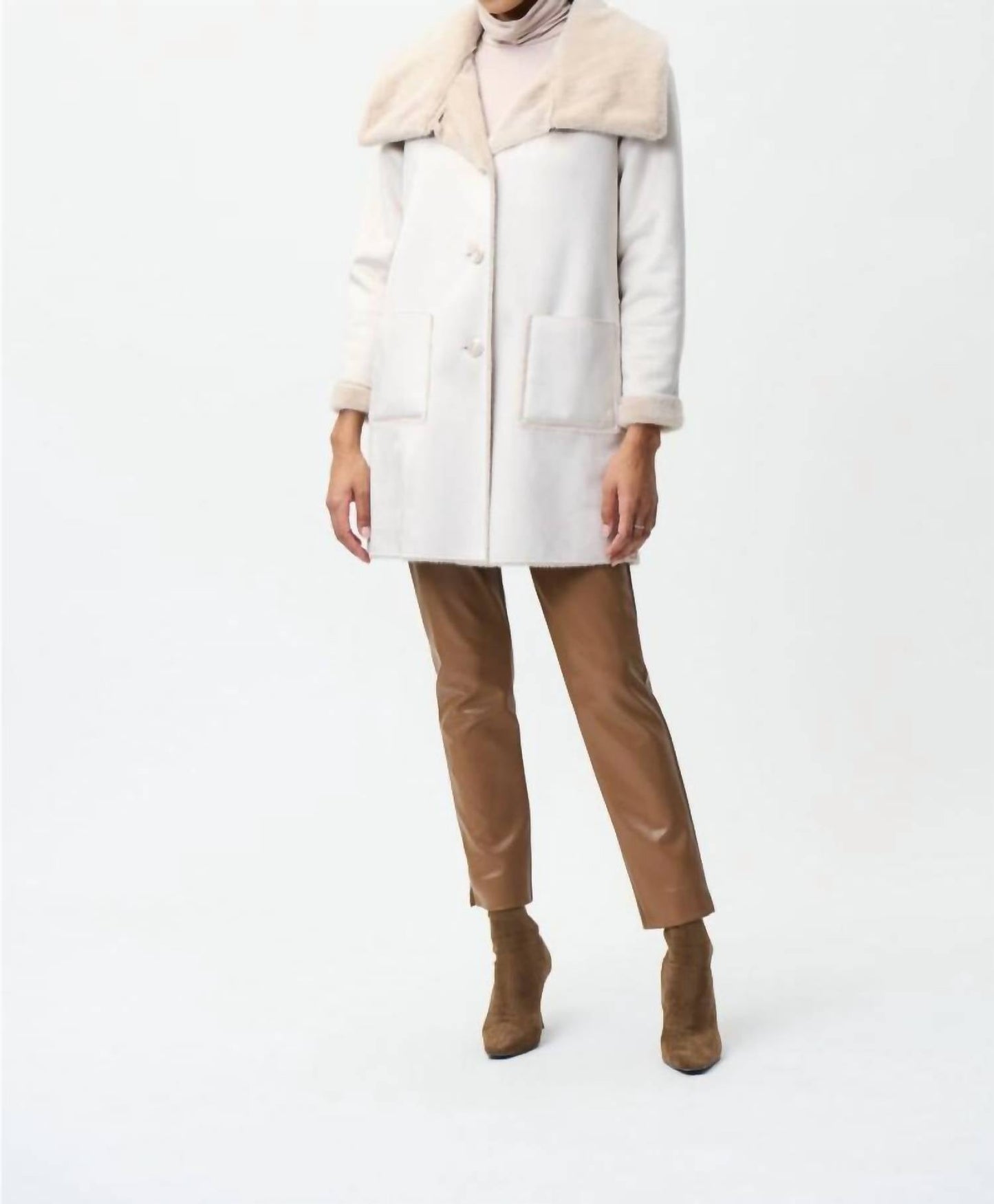 Joseph Ribkoff - Women's Faux Fur Reversible Coat