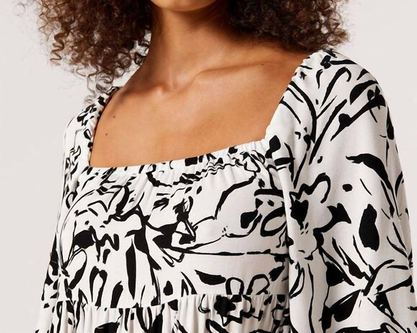 Apricot - Brushstroke Mini Dress