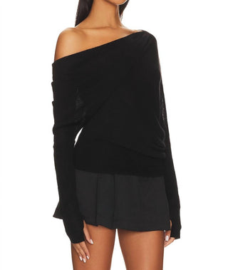 Enza Costa - Women's One Shoulder Sweater