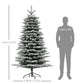 6.5 Ft Pre-Lit Snow Flocked Mountain Pine Artificial Christmas Tree