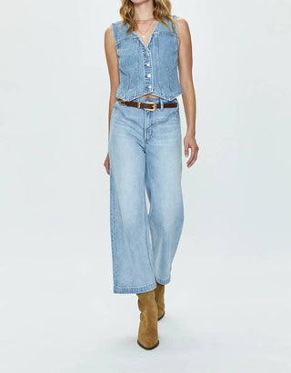 Pistola - Calça Jeans Crop Lana de Cintura Alta