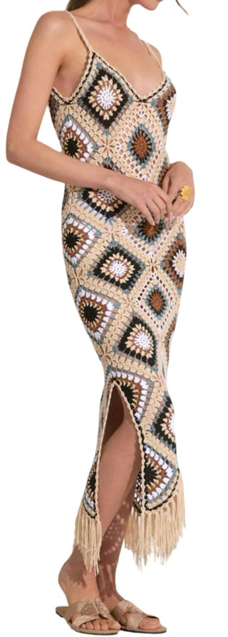 Elan - Vestido midi de crochê