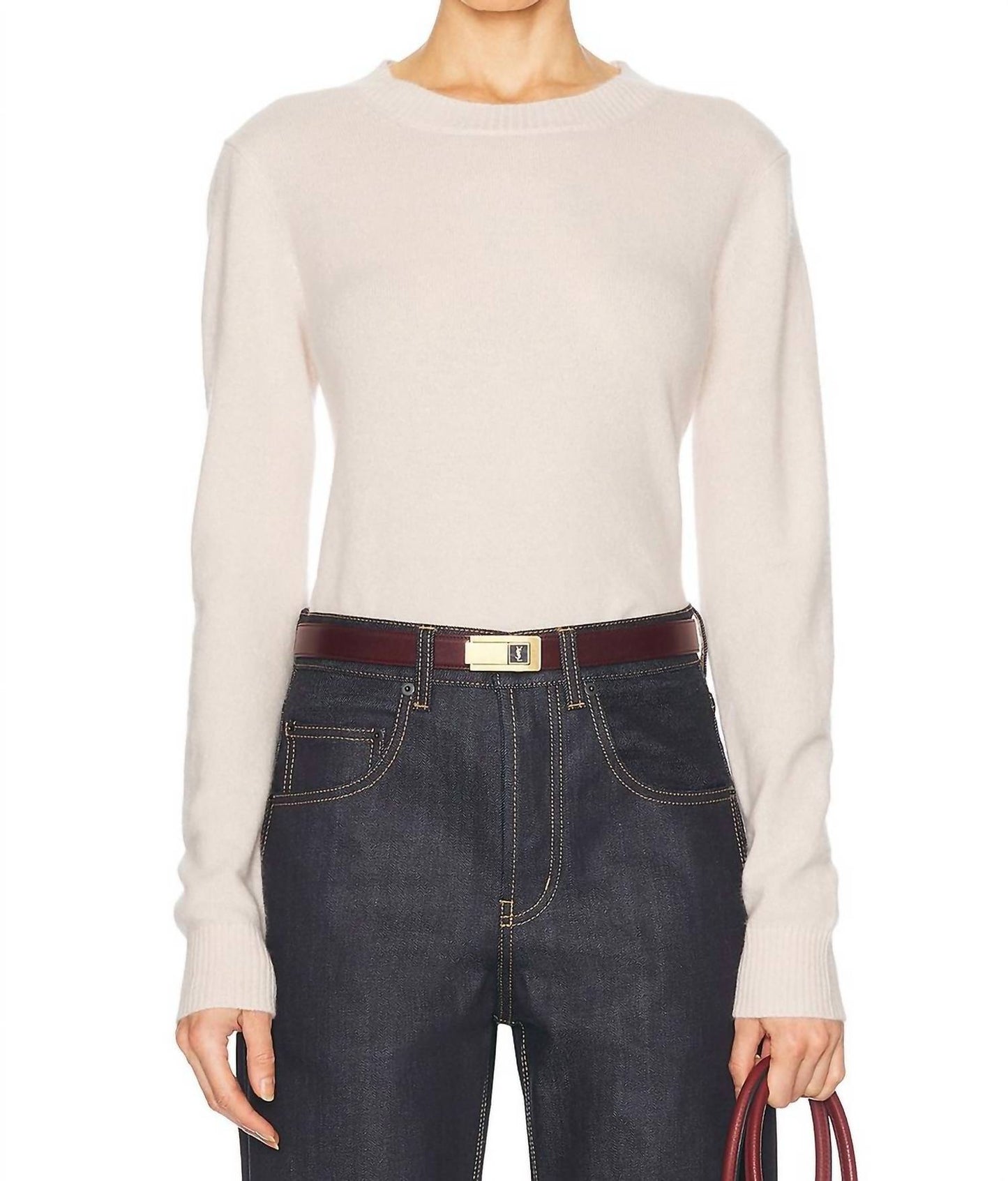 Enza Costa - POWDER CASHMERE KNITTED CREW