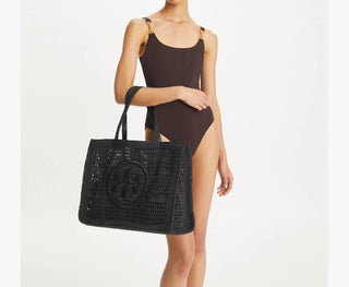 Tory Burch - Bolsa grande Ella feita à mão em crochê