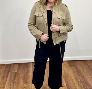 Elan - Jaqueta de gaze com fecho frontal