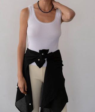 Donni. - Vintage Rib Lace Tank Top