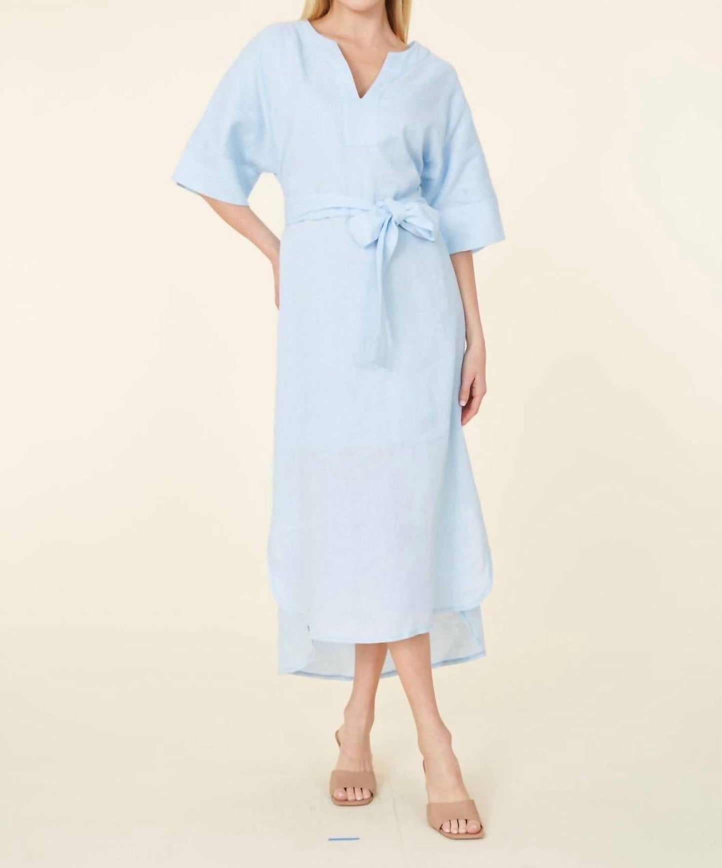 Dolce Cabo - Linen Belted Midi Dress