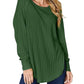 Basic Bae - Chic Ribbed Round Neck Slit Tee