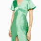 Topshop - Angel Sleeve Bias Cut Satin Midi Dress