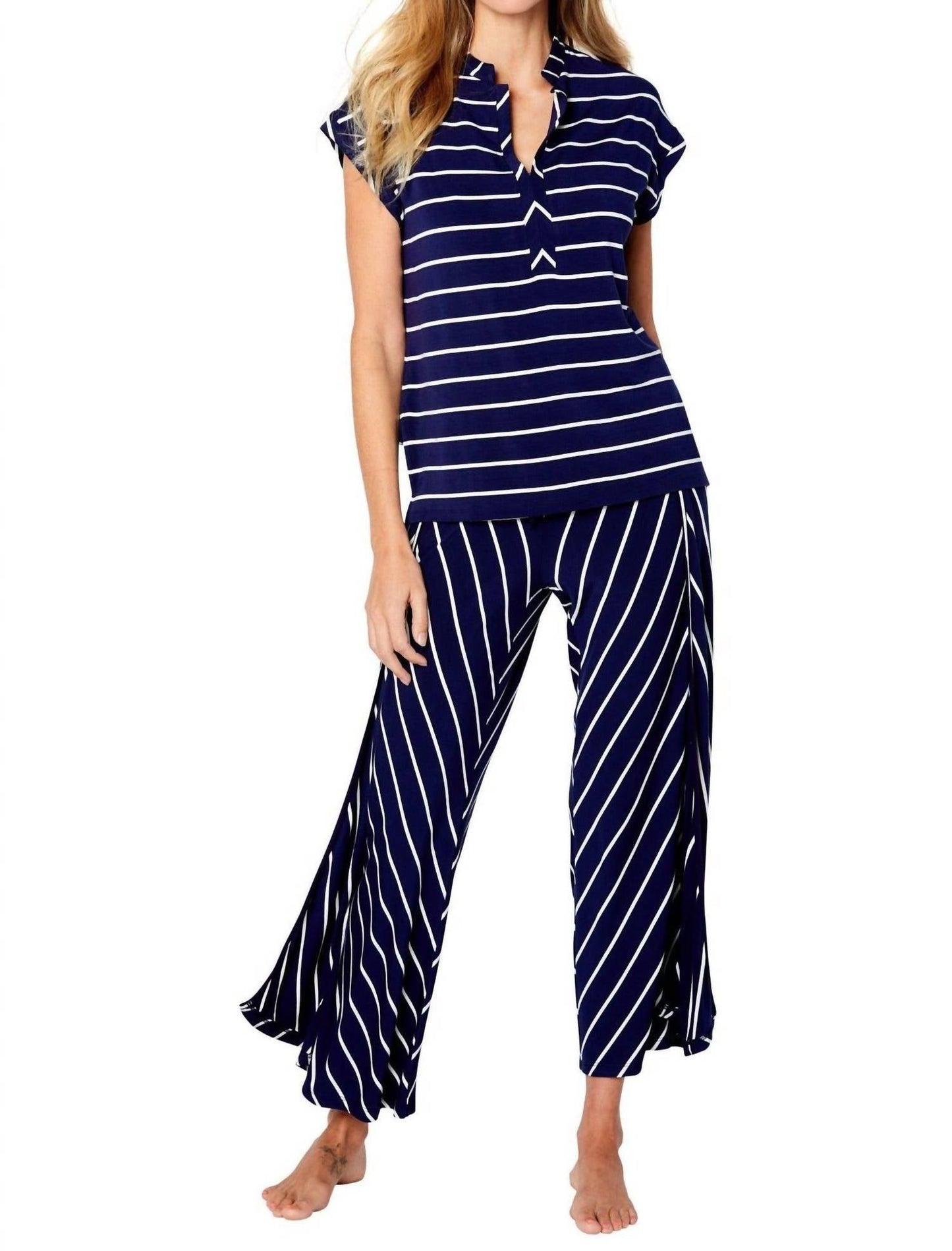 Twelve Eighty Eight - Marina Stripes Drop Shoulder Loungewear Set
