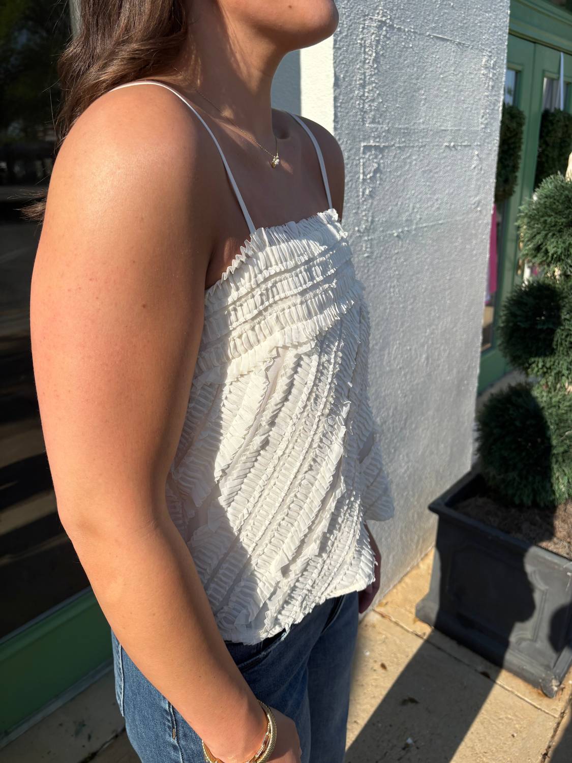 Endless Rose - Ruffled Sleeveless Top