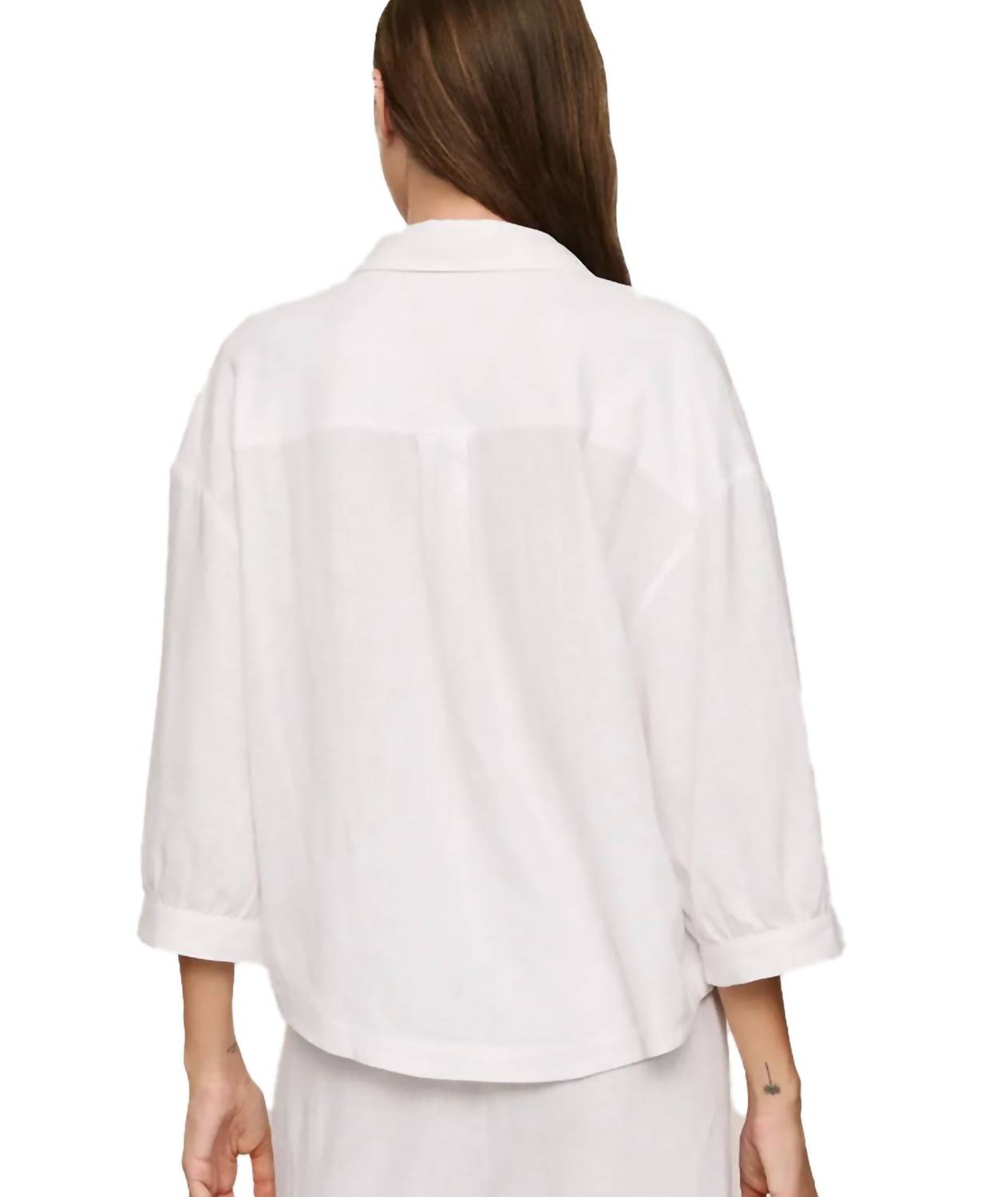 Eberjey - Juniors Linen Blend Relaxed Sleeve Top