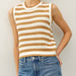 Be Cool - Stripped Sweater Tank Top