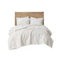 King/Cal King Embroidered Medallion Faux Fur Comforter Mini Set