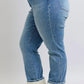 Judy Blue - High Waist Shearling Cuffed Straight Leg Jean