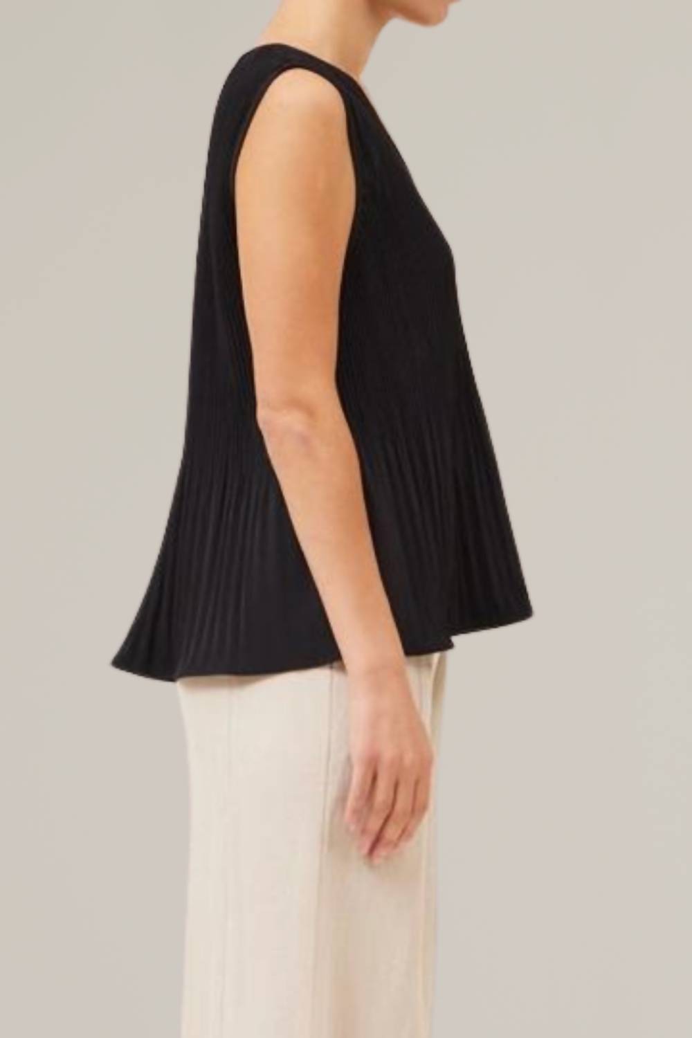 Grade & Gather - Pleated V-Neck Blouse