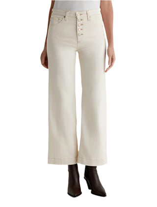 Ag Jeans - Saige Calça Jeans Curta de Cintura Alta e Perna Larga