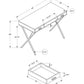 Computer Desk with Marble Look Laminate and Storage Drawers