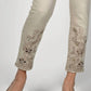Frank Lyman - Sequin Cut-out Hem Jeans