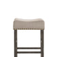 Martha II - Weathered Counter Height Stool (Set of 2) - Gray / Tan