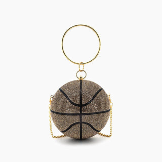 Like Dreams - Bolsa de basquete feminina com strass e alça de ombro
