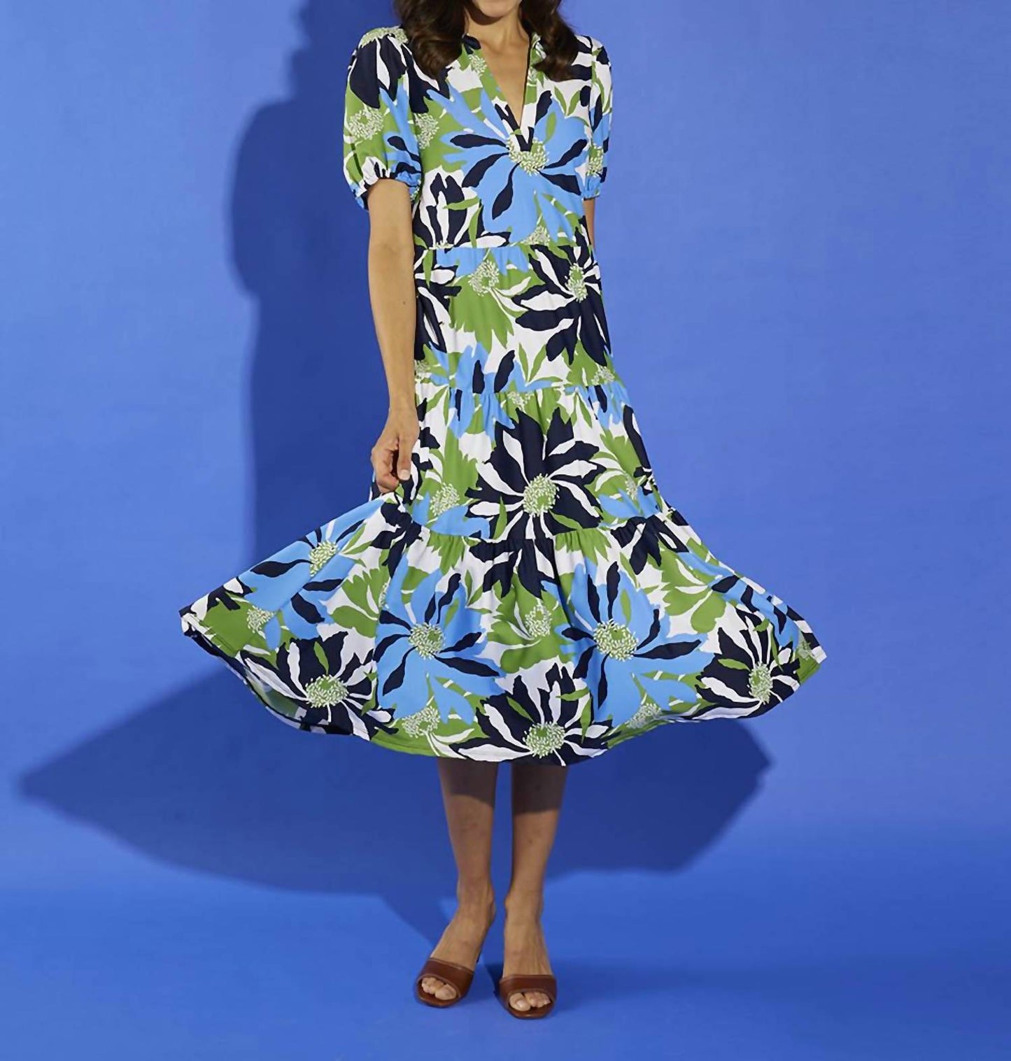 Jude Connally - Portia V-neck Midi Dress