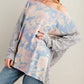 143 Story - Brushed Soft Tie Dye & Cheetah Print Tunic Top