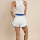 Sadie & Sage - Patriotic Contrast Flag Shorts