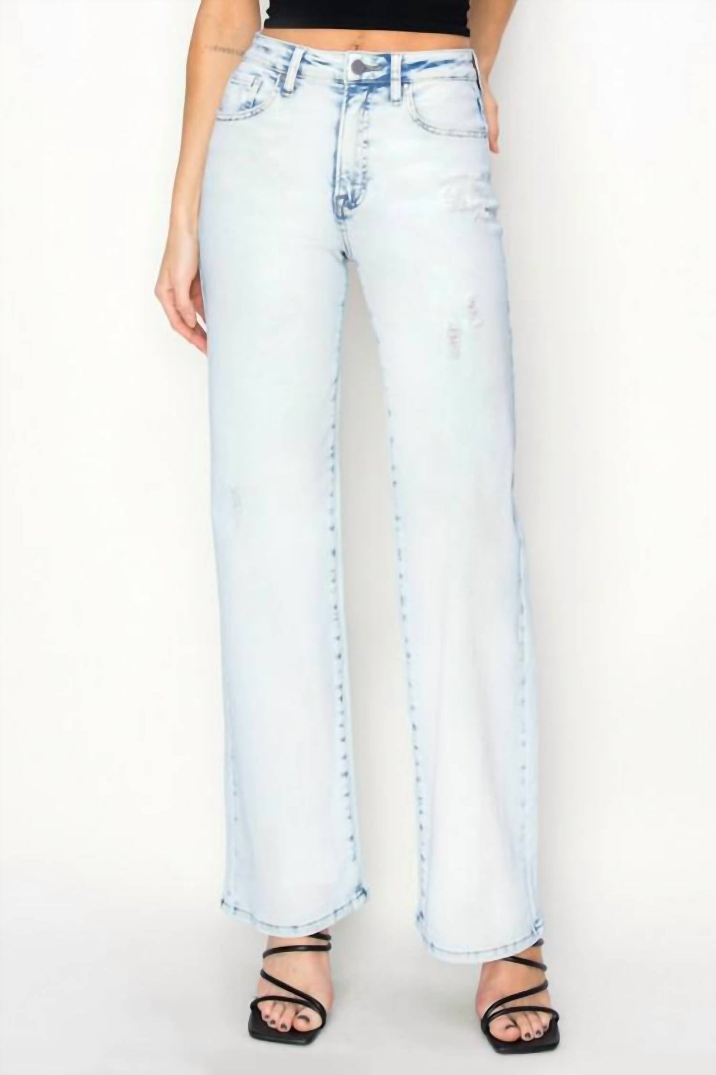 Risen - Acid Light High Rise Wide Leg Jeans
