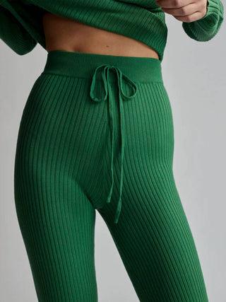Varley - Legging Malha Costela Mocado