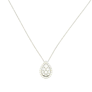 Aamiaa - Pingente de cluster de halo de pêra com diamante natural de 0,53 quilates