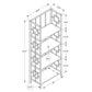 4-Tier Bookshelf, Bookcase, Etagere in Espresso Finish