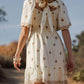 Easel - Floral Cottong Gauze Dress