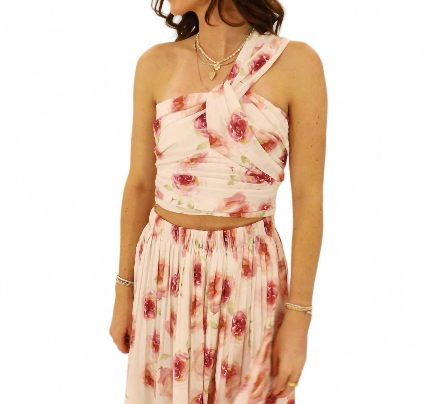 Lucy Paris - Sophia Floral One Shoulder Top