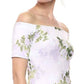 Calvin Klein - Floral Print Off The Shoulder Scuba Dress