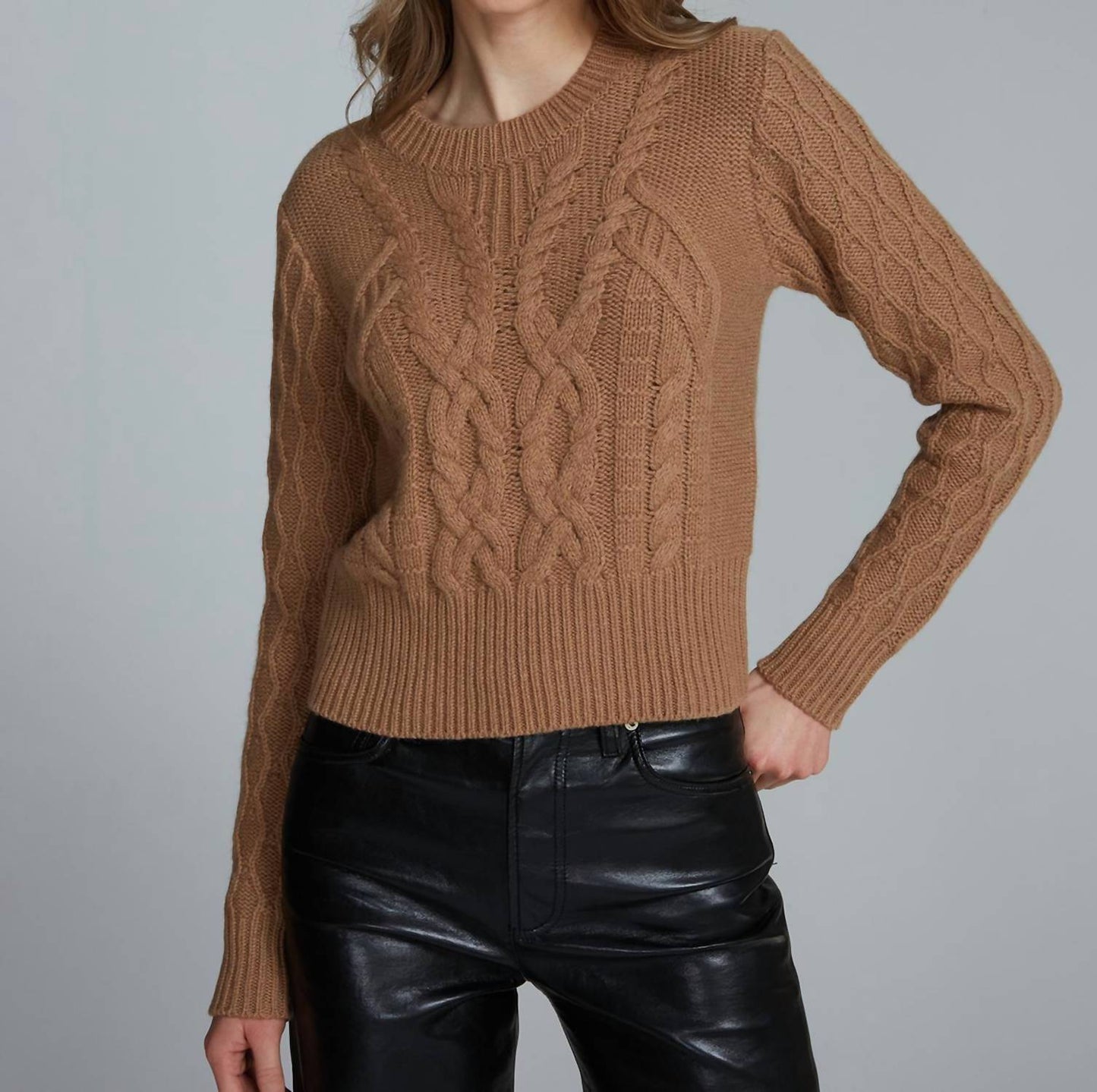 Autumn Cashmere - Mixed Cable Crew Sweater