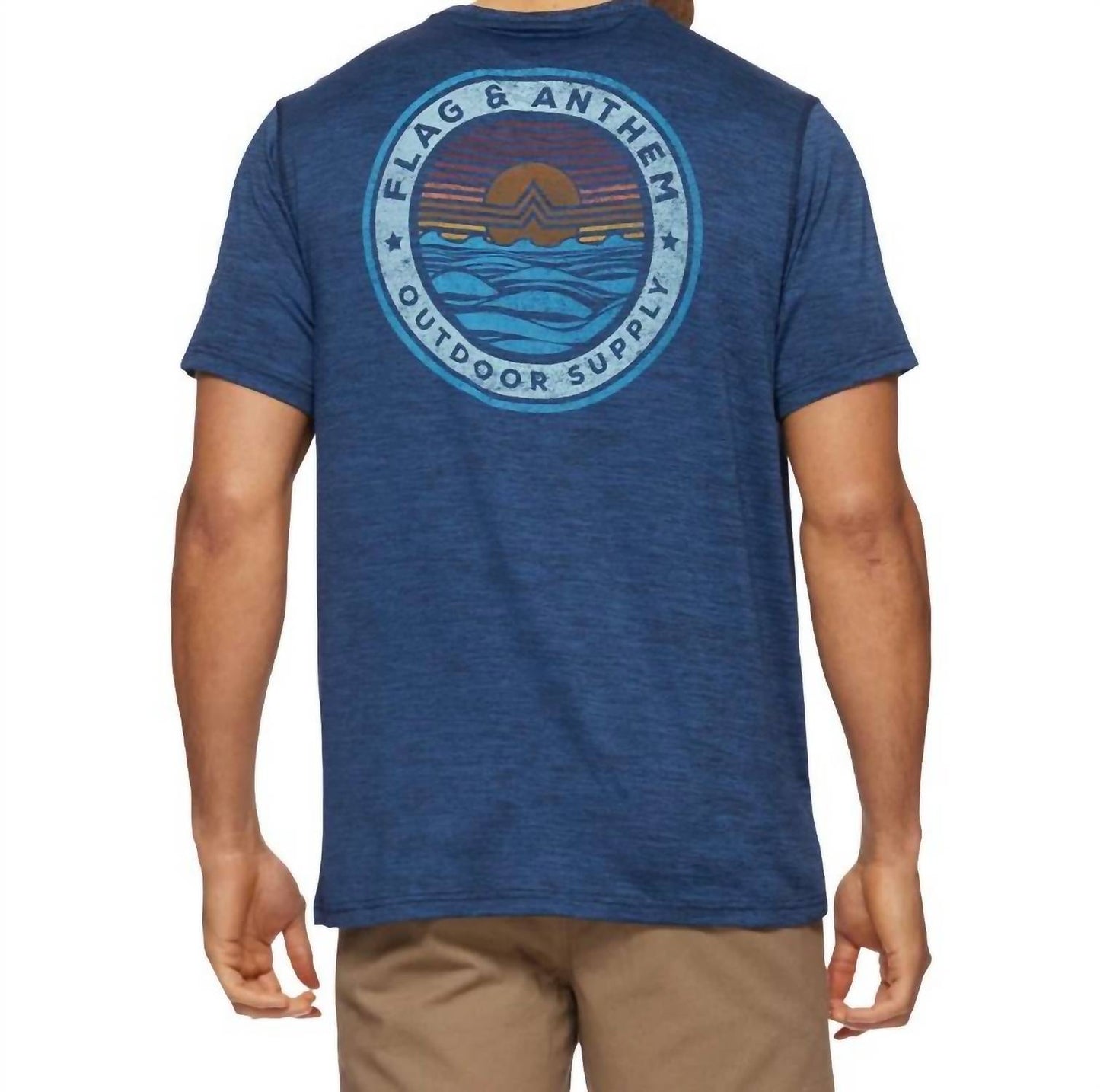 Flags & Anthem - Logo Heritage Sunset Upf Performance Graphic Tee