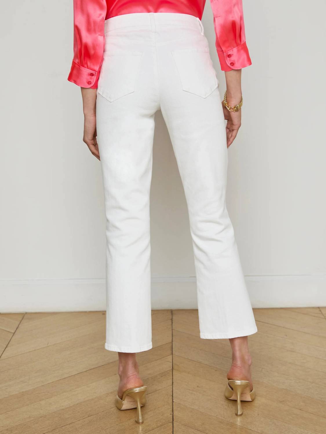 L'Agence - Noya High Rise Patch Pocket Slim Flare Jeans