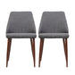 Modern Dining Chair With Iron Legs And Wood Finish